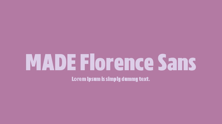 MADE Florence Sans Font Family