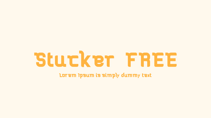 Stucker  FREE Font Family
