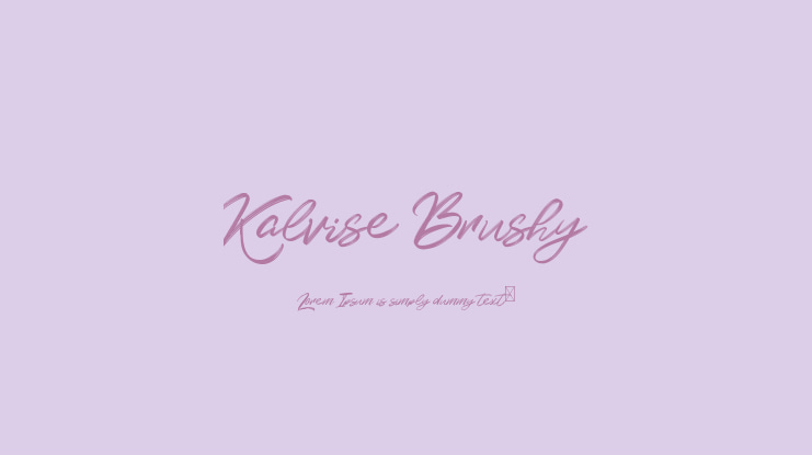 Kalvise Brushy Font