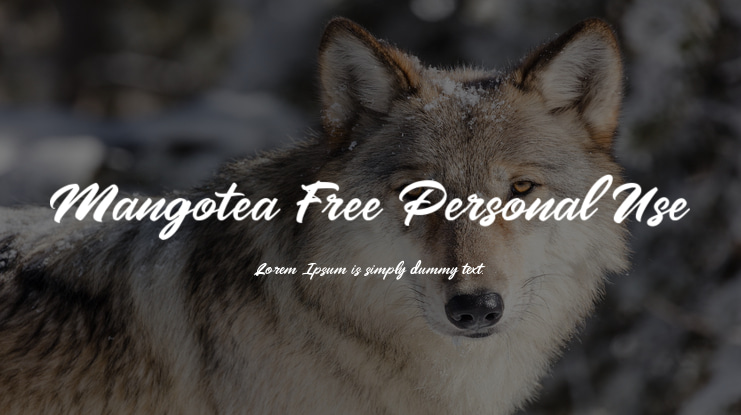 Mangotea Free Personal Use Font
