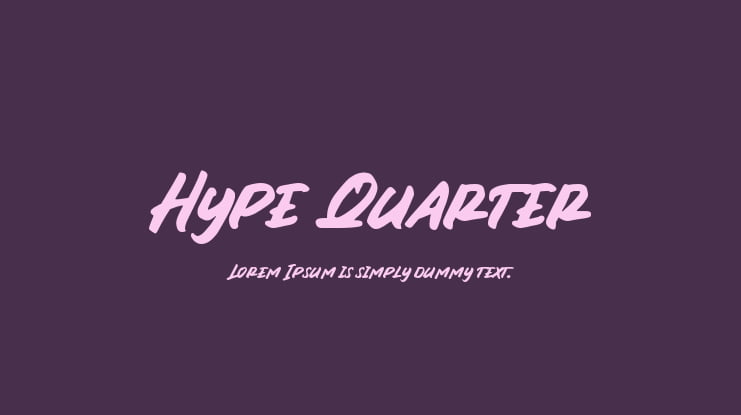 Hype Quarter Font