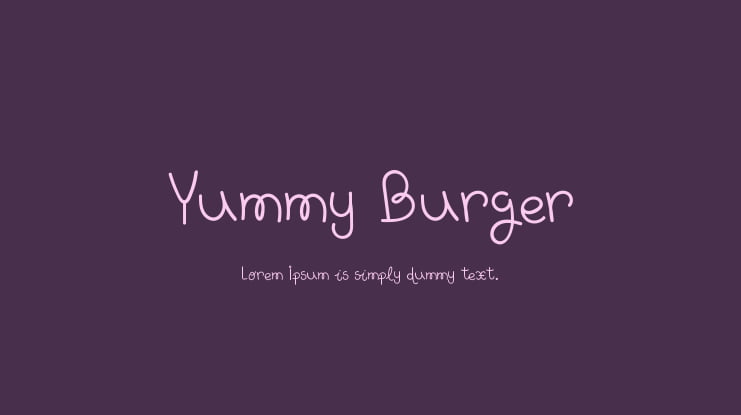 Yummy Burger Font