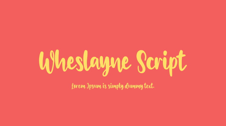 Wheslayne Script Font