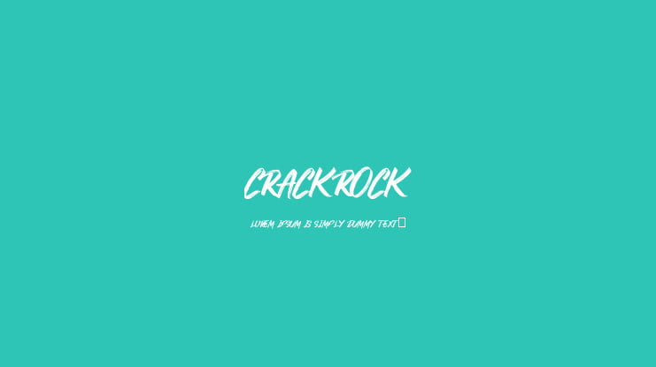 CRACKROCK Font