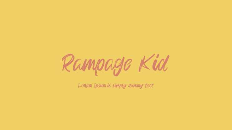 Rampage Kid Font