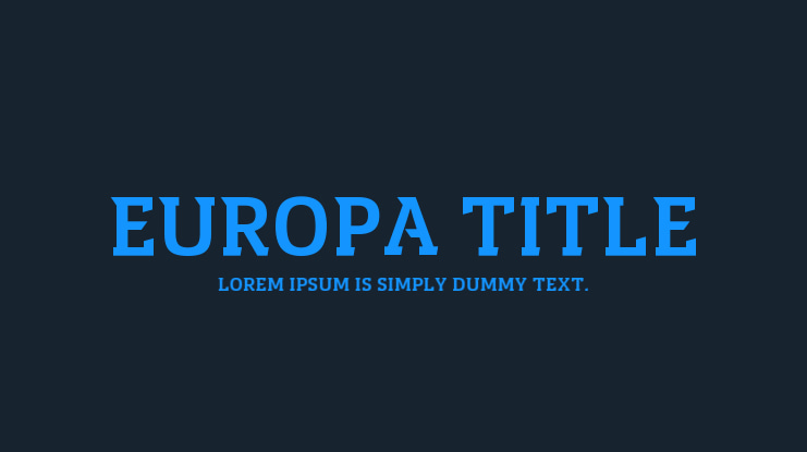 Europa Title Font