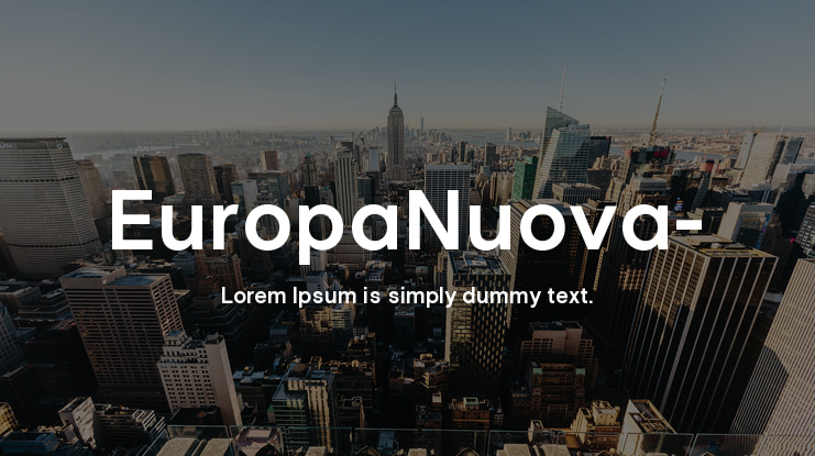 EuropaNuova- Font Family