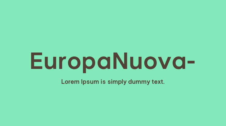 EuropaNuova- Font Family