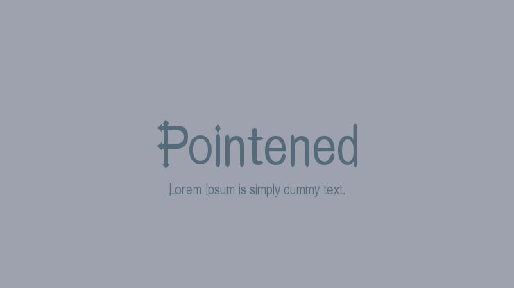 Pointened Font