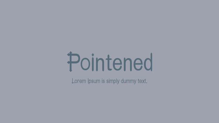 Pointened Font