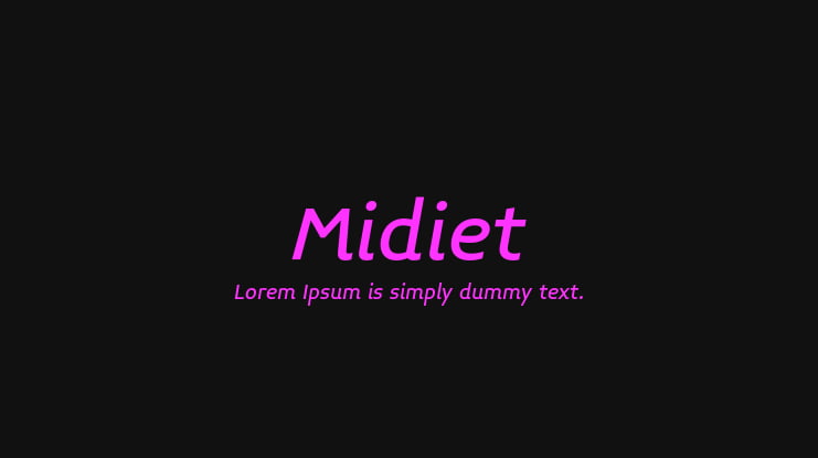 Midiet Font Family