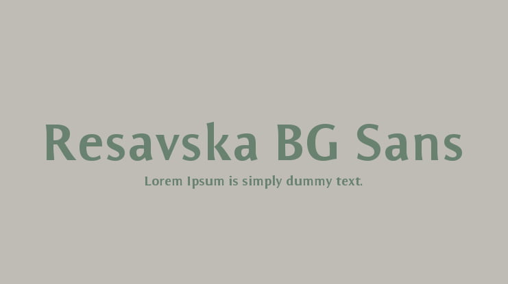 Resavska BG Sans Font Family
