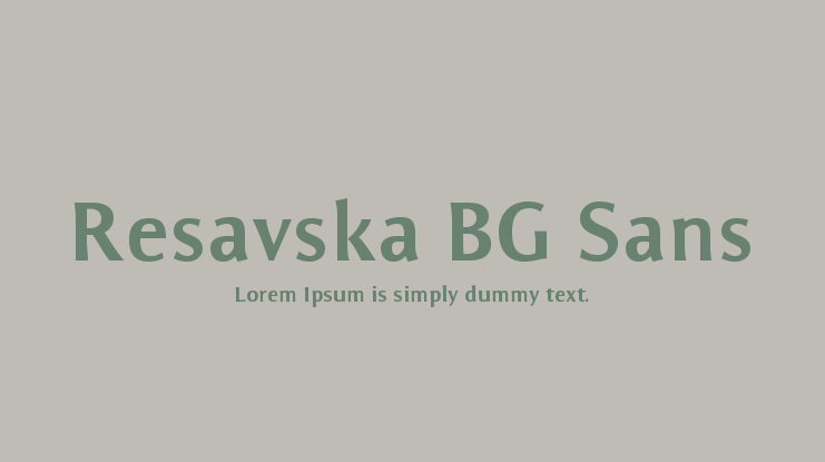 Resavska BG Sans Font Family