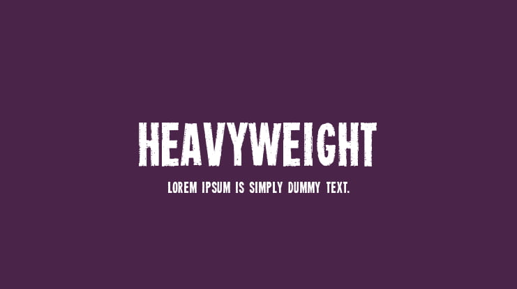 Heavyweight Font