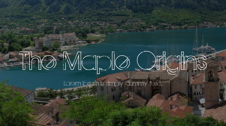 The Maple Origins Font