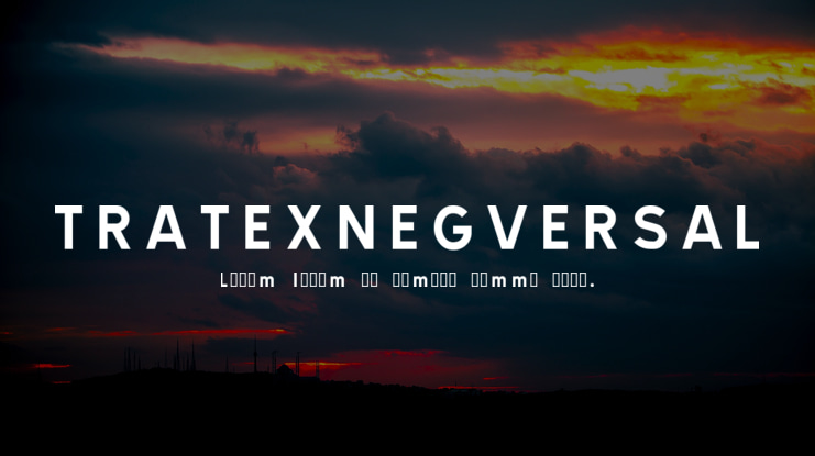 TRATEXNEGVERSAL Font Family