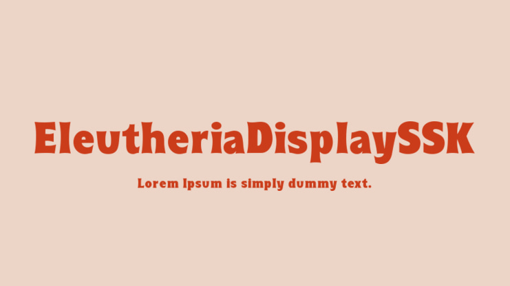EleutheriaDisplaySSK Font