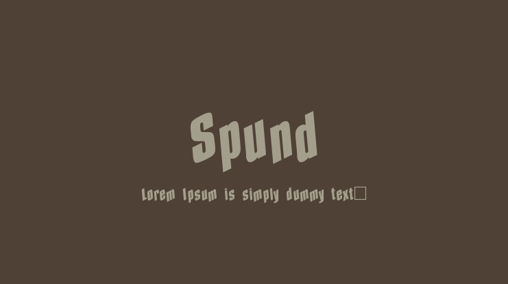 Spund Font