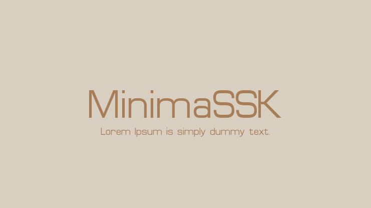 MinimaSSK Font