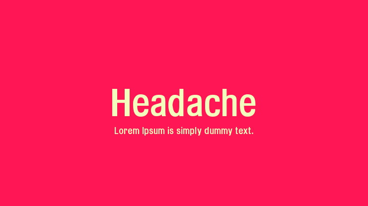 Headache Font