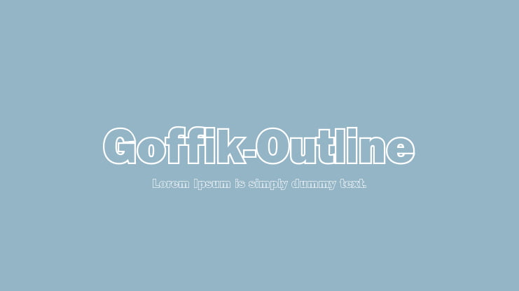Goffik-Outline Font