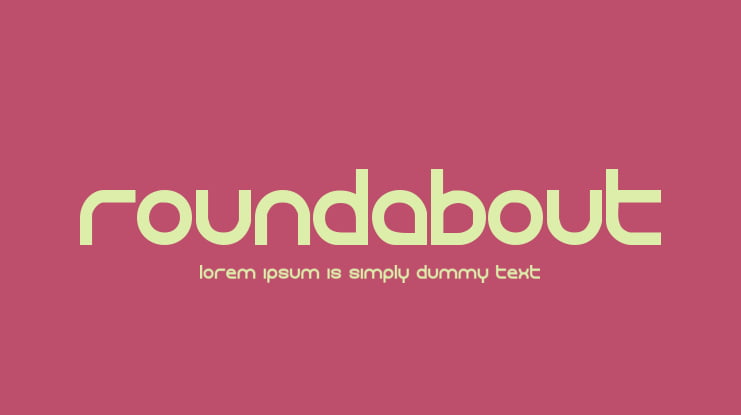 roundabout Font