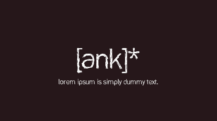 [ank]* Font