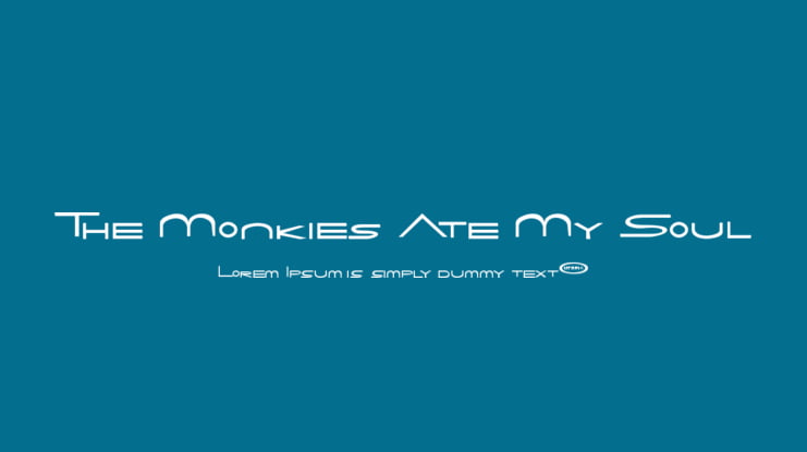 The Monkies Ate My Soul Font