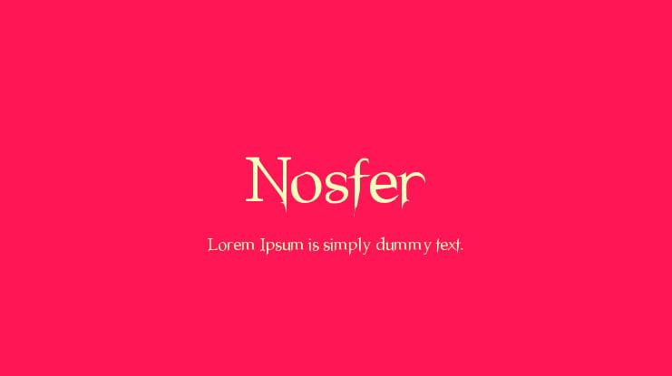 Nosfer Font Family