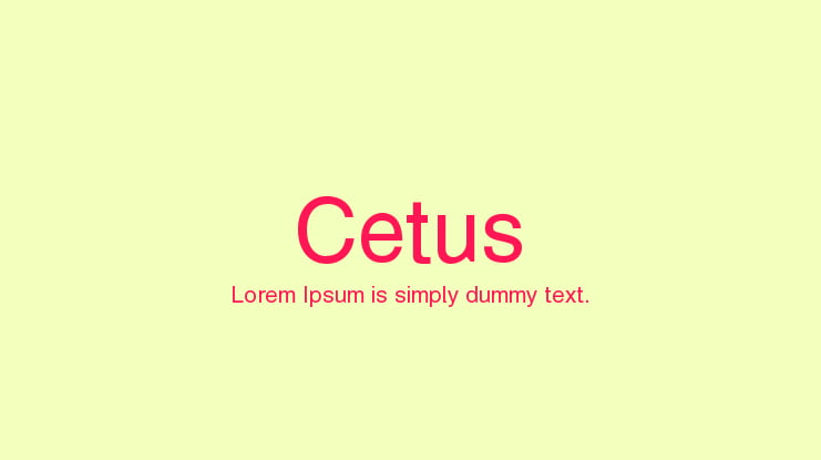 Cetus Font