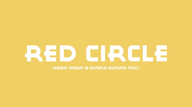Red Circle Font