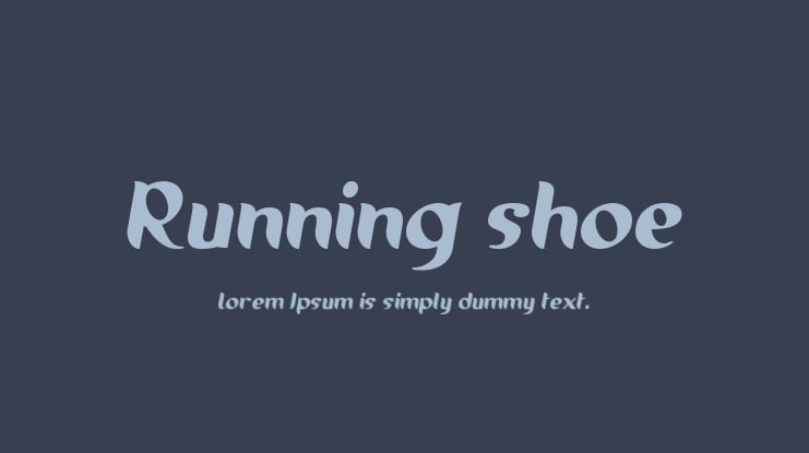 Running shoe Font