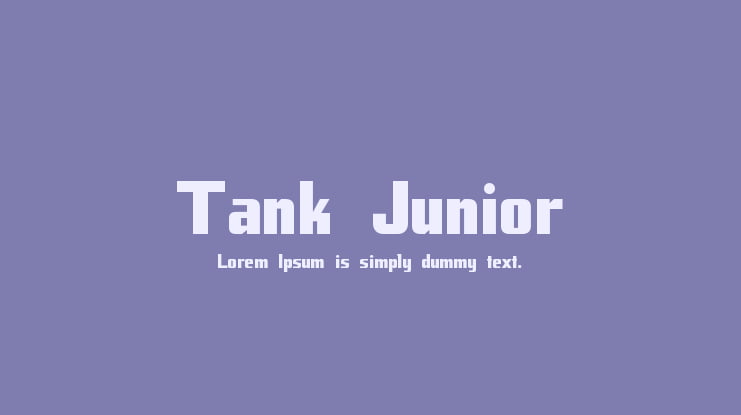 Tank Junior Font