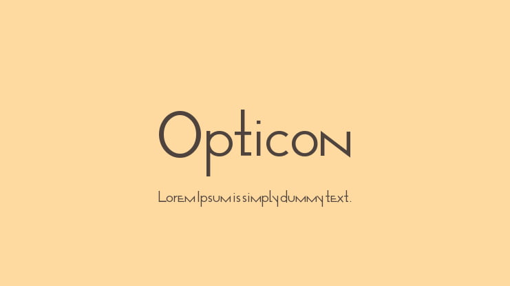 Opticon Font