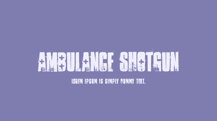 Ambulance Shotgun Font