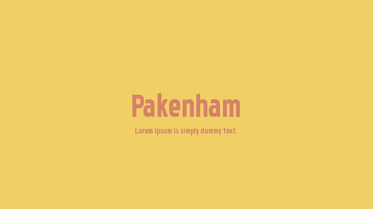 Pakenham Font