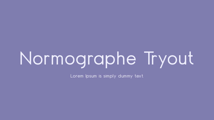 Normographe Tryout Font