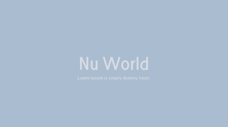 Nu World Font Family