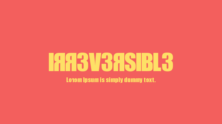 IRR3V3RSIBL3 Font
