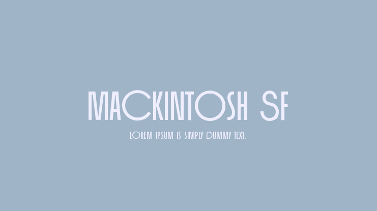 Mackintosh SF Font