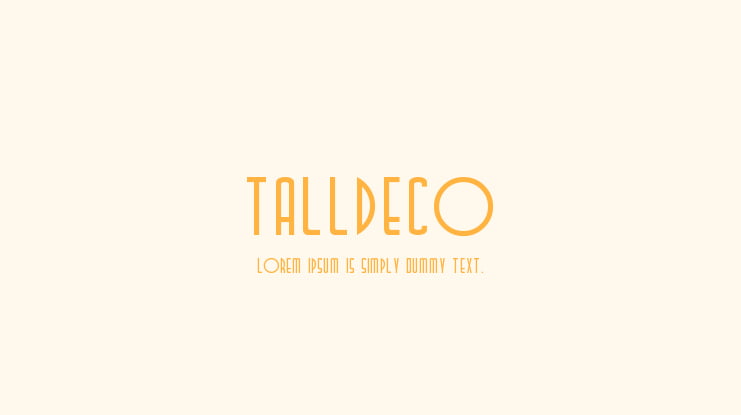TallDeco Font
