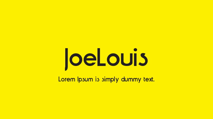 JoeLouis Font