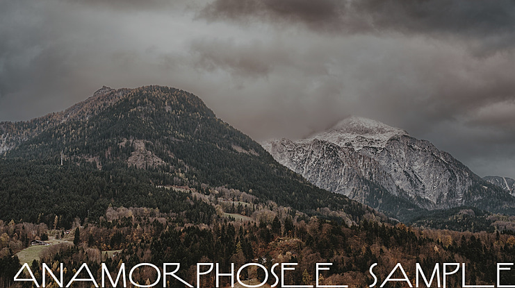 Anamorphosée sample Font