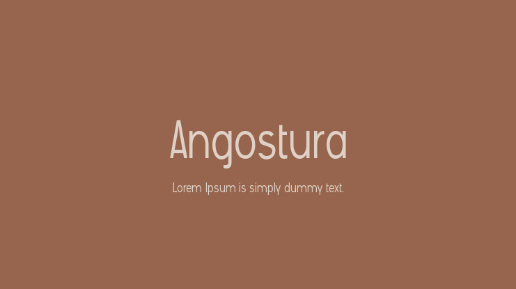 Angostura Font