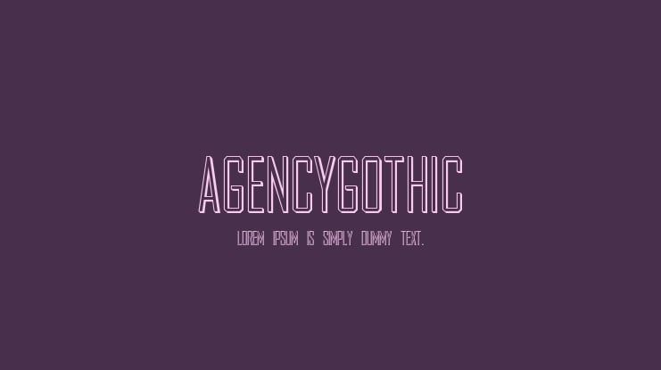 AgencyGothic Font