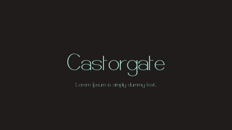 Castorgate Font