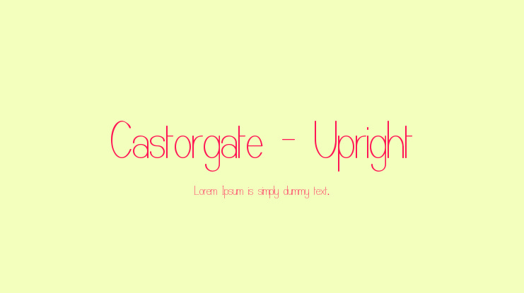Castorgate - Upright Font