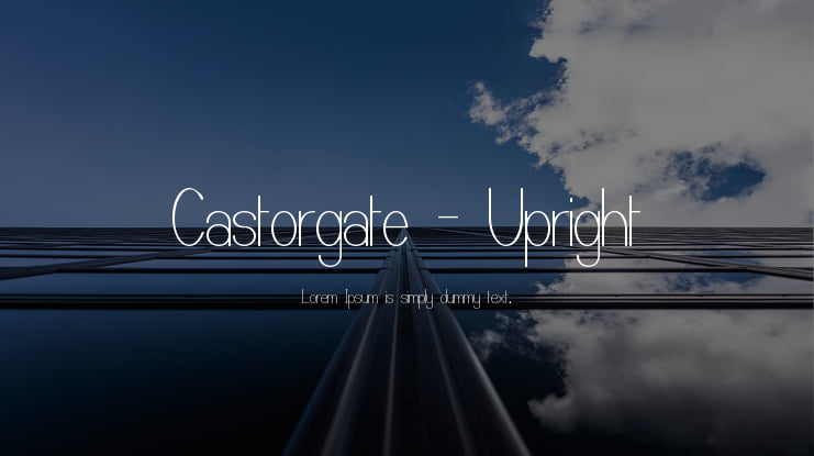 Castorgate - Upright Font