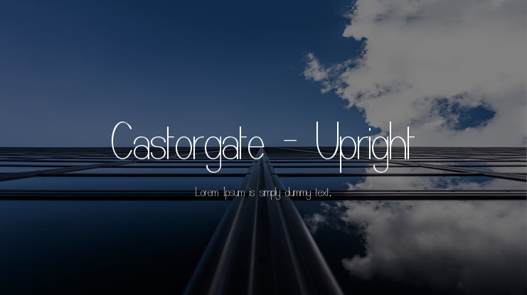 Castorgate - Upright Font