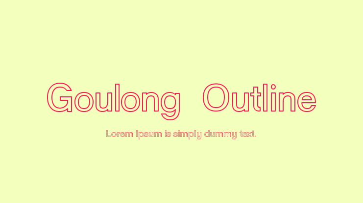 Goulong  Outline Font Family